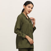 Barbara Blazer Shirt - Olive